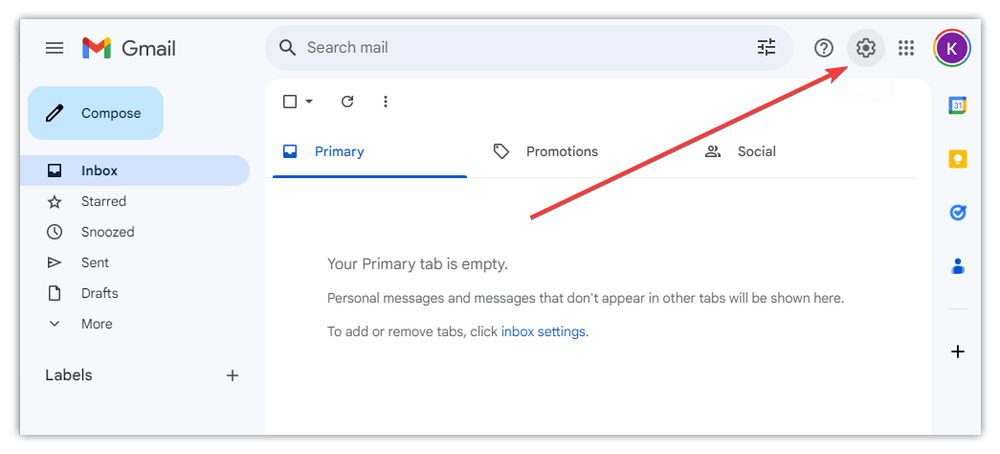 Gmail Settings Icon